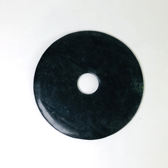 Vintage Chinese Bi Disk - Marble with Stand - Picture 6 of 9